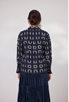 SQUARE PRINT SHIRT - black/navy